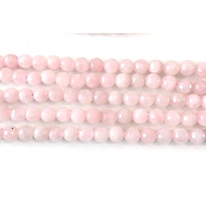 Rosakvarts perler facet 8 mm, 10 stk.